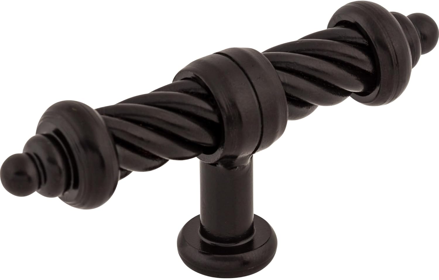 Top Knobs M629 Normandy Collection 3-5/8" T-Shaped Twist Knob, Patina Black