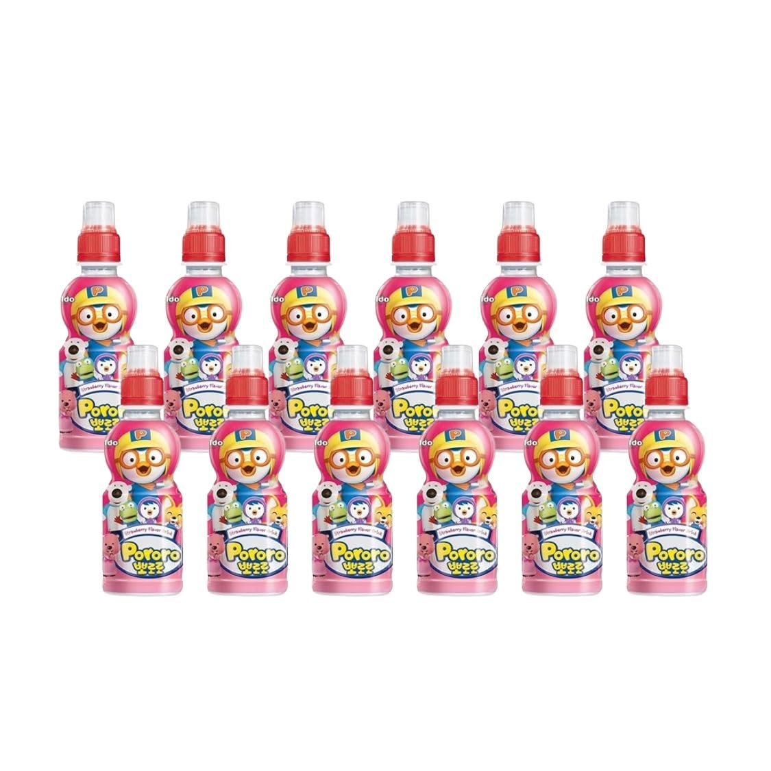 Paldo Pororo Penguin Strawberry Flavour Juice Drink 235ml (Pack of 12) | Korea's Favourite Non-Alcoholic Delight | Vegan | No Spill Cap | Non-Carbonated Drink-image-20