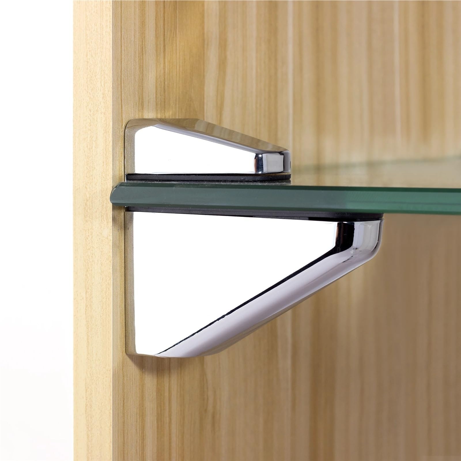 Glasklemme, verstellbare Regalstütze, schwebende Metallregal-Clips for hölzerne Bücherschränke, Garderoben-Display-Stützen(4 Pieces)