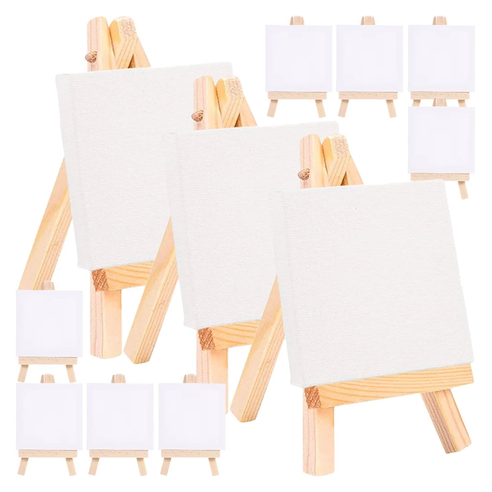tianwandong 18 Sets dekorative Leinwände for Selbermachen, Mini-Dekore, zarte Leinwand-Dekore