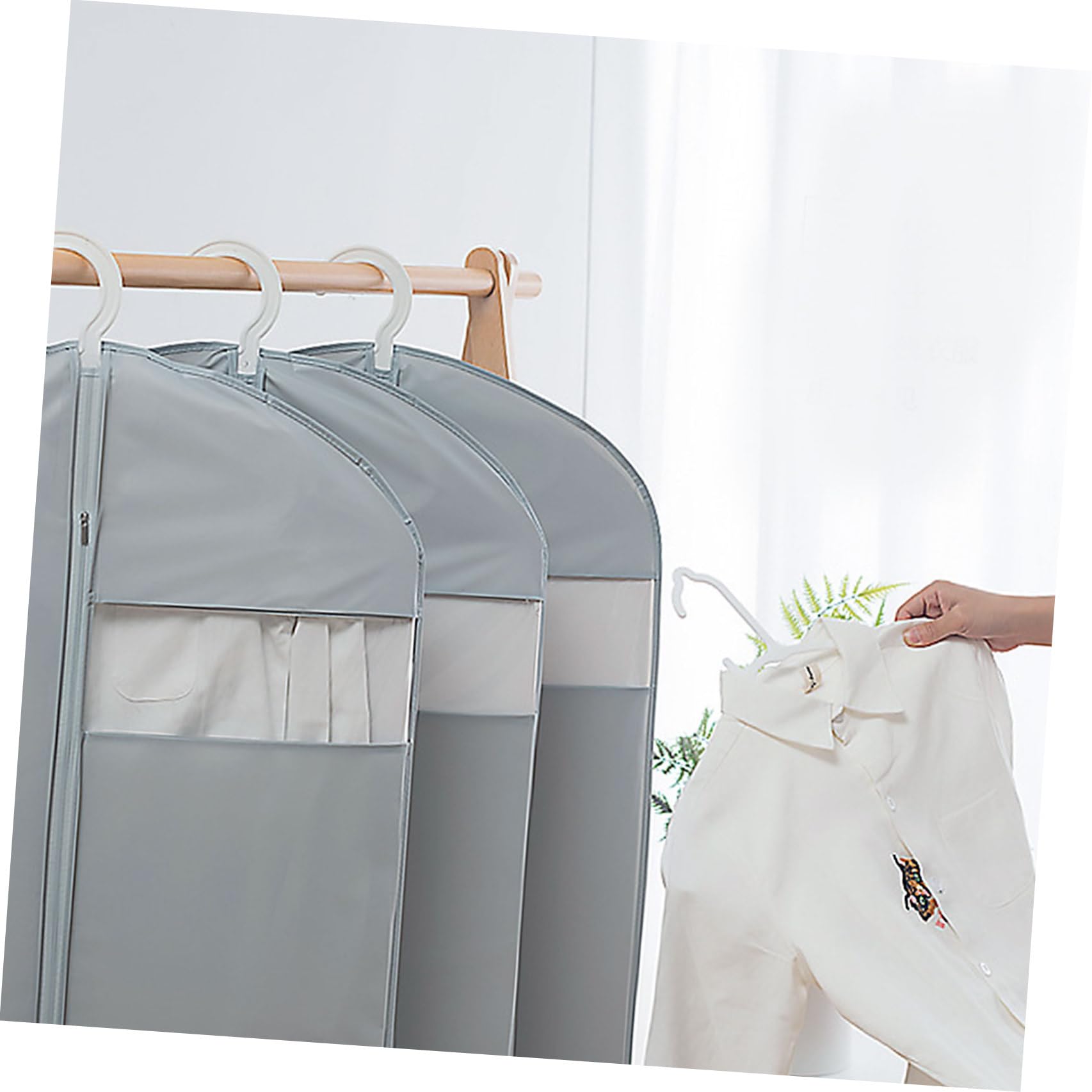 Cabilock 5 piezas Bolsa de Almacenamiento para Ropa Funda Protectora de para Abrigos y Trajes Diseño Protección contra Polvo y