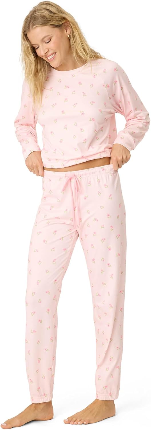 PJ Salvage womens [Amazon Exclusive] Cloud Jersey Jogger Pajama 2-piece Pj Set - Image 8