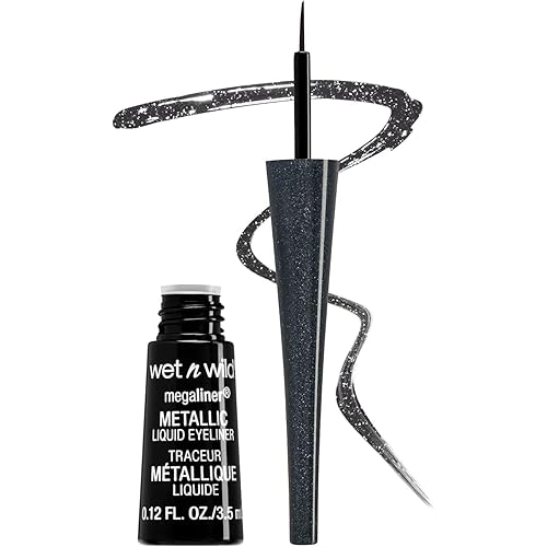 wet n wild MegaLiner Liquid Eyeliner - Metallic, Cosmic Black