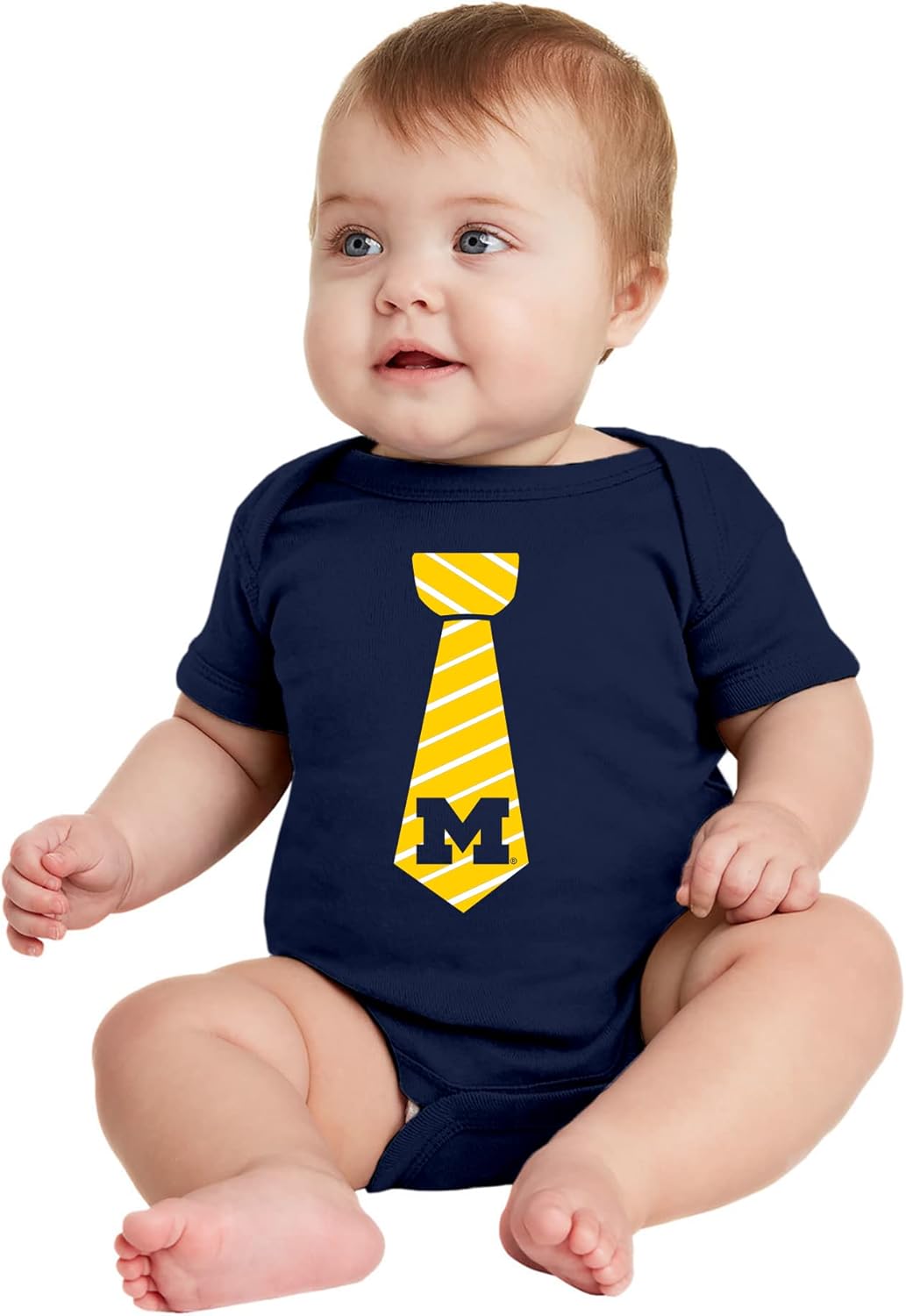 UGP Campus Apparel NCAA Necktie, Team Color Infant Creeper Bodysuit, College, University - Image 2
