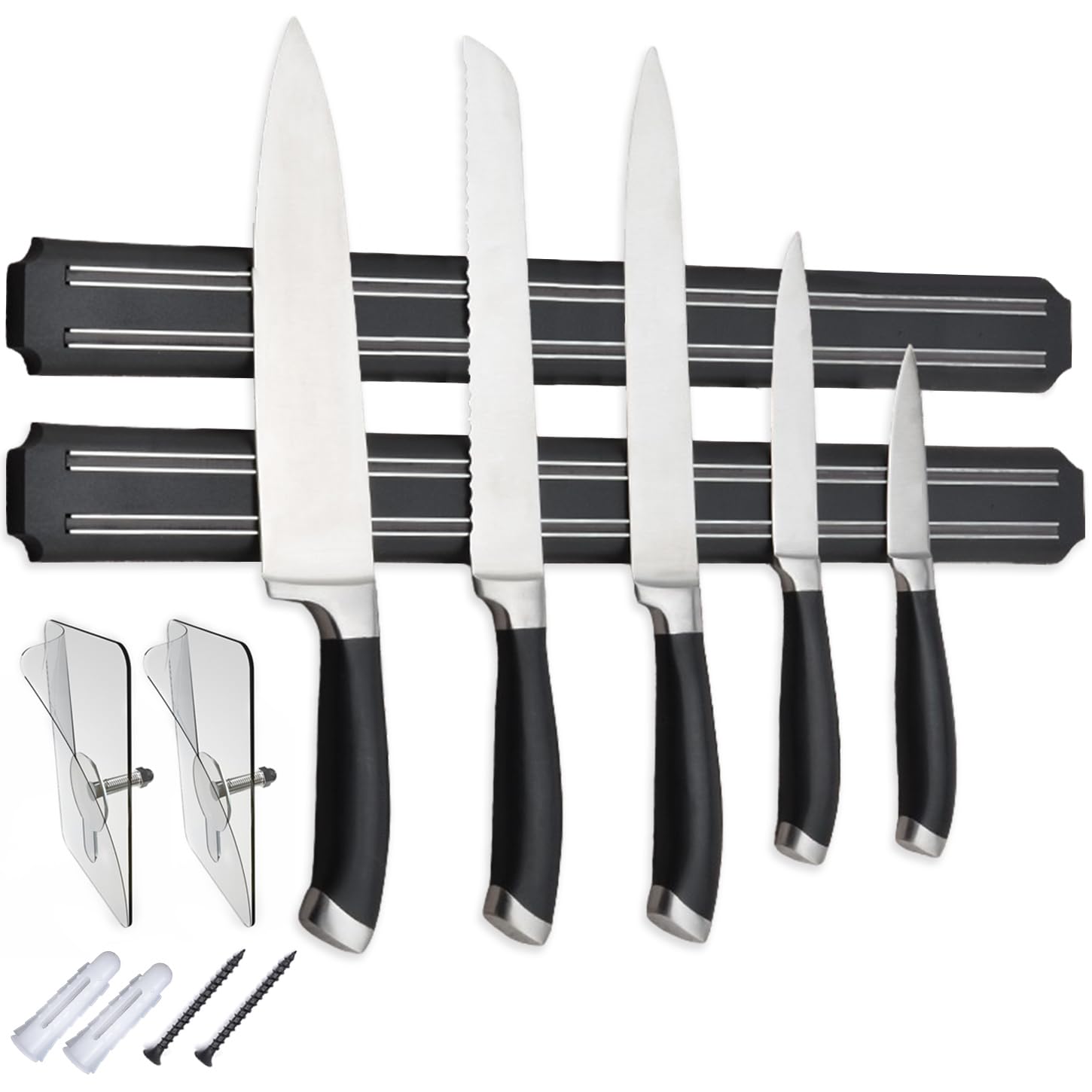 Magnetic Knife Strips (Set Of 2), 15 Inch Magnetic Knife Storage Strip, Knife Holder, Knife Rack, Knife Strip, Kitchen Utensil Holder, Tool Holder, Multipurpose Magnetic Knife Rack Magnetic Knife Strips (Set Of 2), 15 Inch Magnetic Knife Storage Strip, Knife Holder, Knife Rack, Knife Strip, Kitchen Utensil Holder, Tool Holder, Multipurpose Magnetic Knife Rack