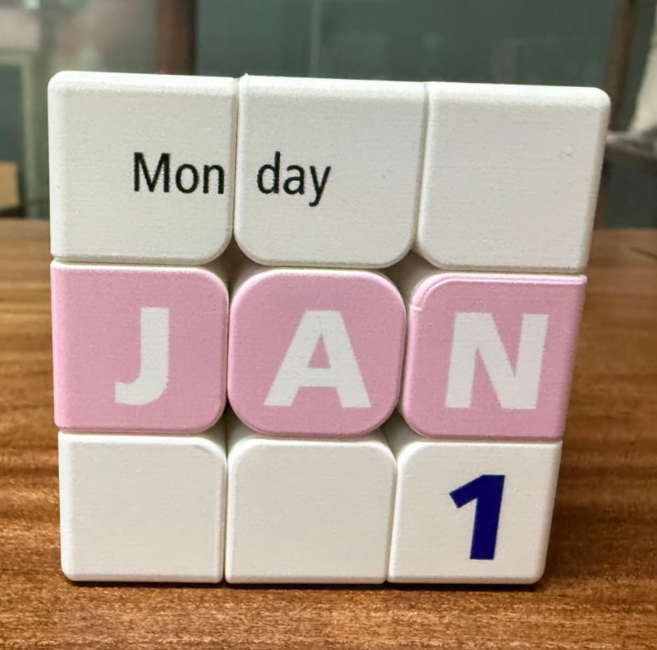 Cuberspeed Calendar Cube 3x3 Speed Cube Pink Puzzle Toys