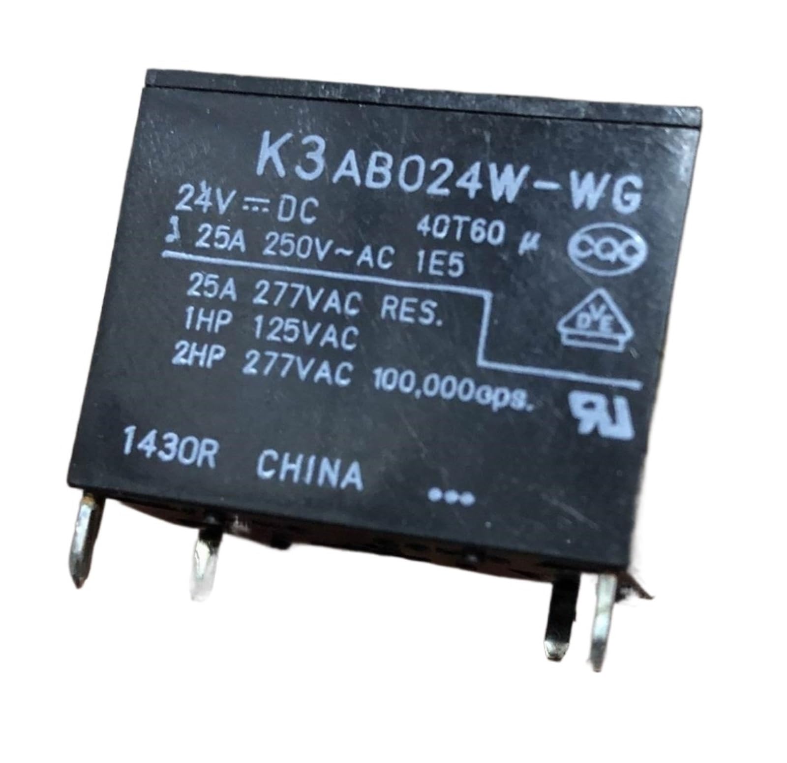 FTR K3AB024W-WG relais 4 broches PCFN-24V-25A pour carte de puissance
