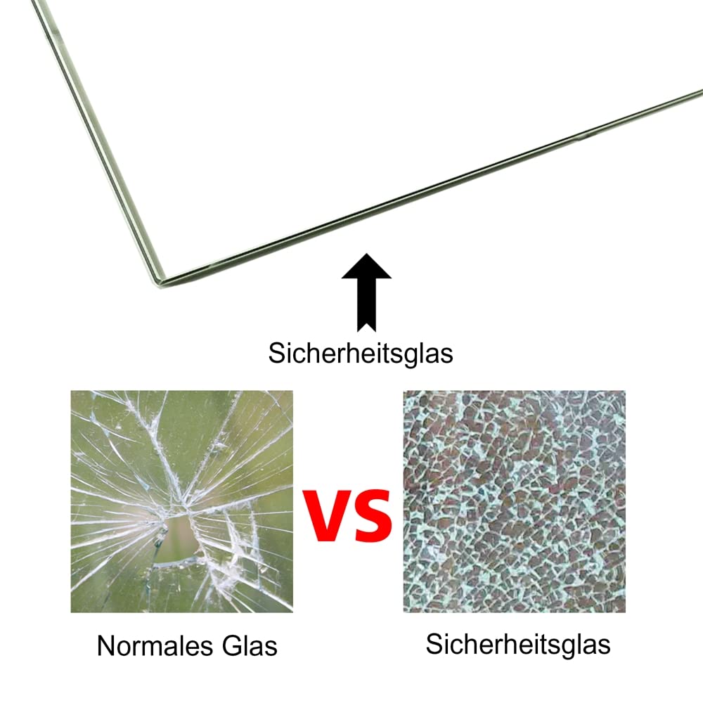 Mucola Glasplatte eckig 120x65 cm ESG Sicherheitsglas 6 mm Schwarz | Kaminplatte Funkenschutzplatte Bodenplatte Ofenplatte Kratzfest | Kaminofenplatte Tischplatte temperaturbeständig polierte Kanten