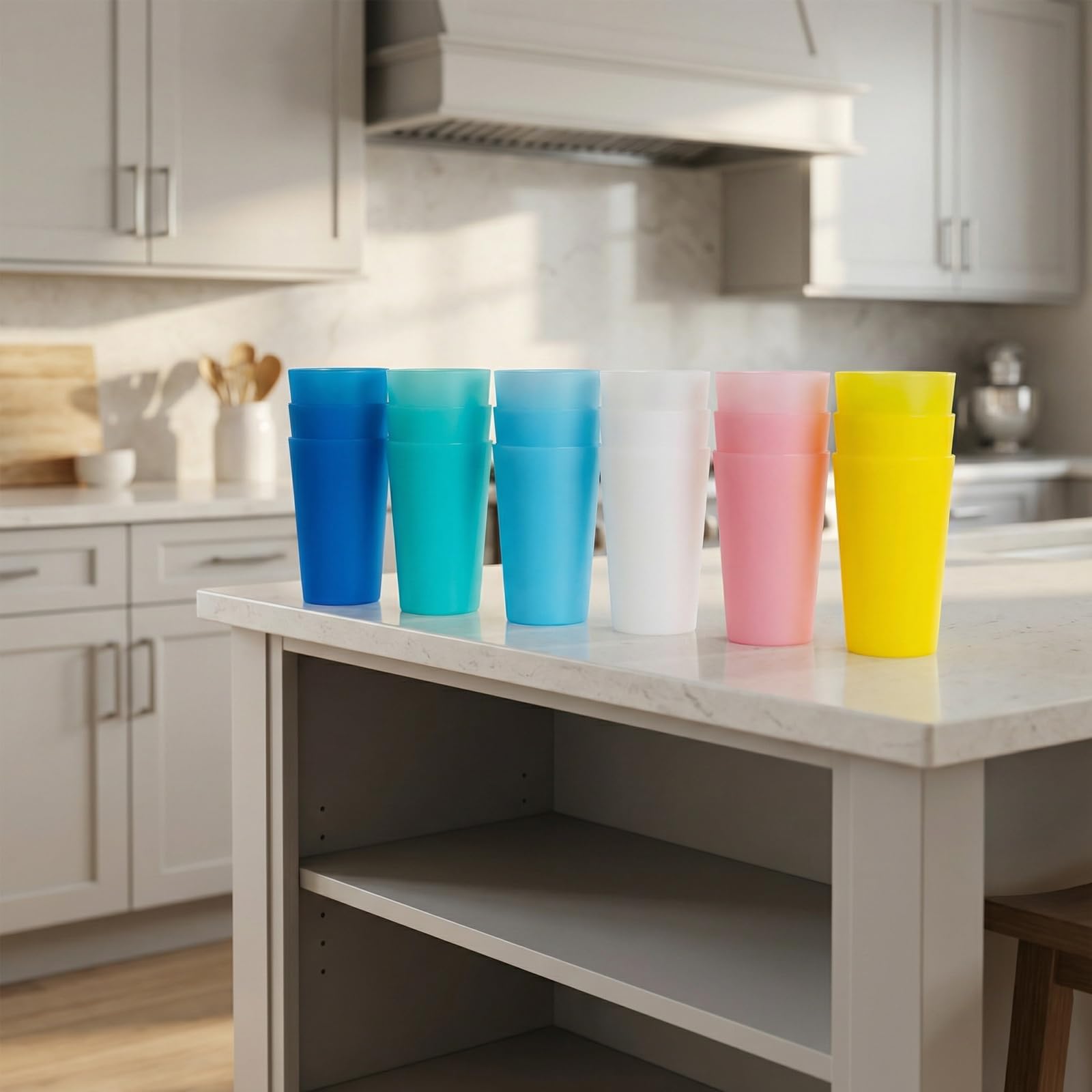 Amazon.com | YUYUHUA Unbreakable Plastic Cups Reusable - 28 oz Plastic  Tumblers set of 12, BPA-Free Dishwasher Safe & Lightweight Reusable Cups  for Kitchen, Home, Office, Outdoor: Tumblers & Water Glasses