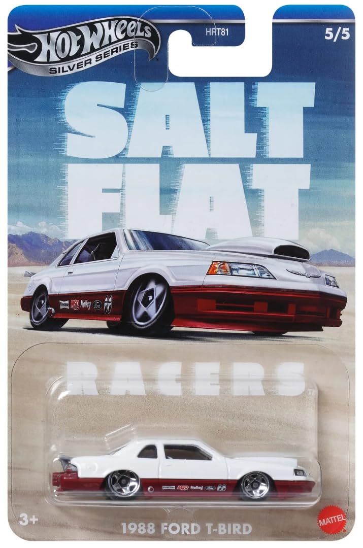 Hot Wheels - Silver Series - Salt Fiat Racers (1988 Ford T-Bird) /Toys, White