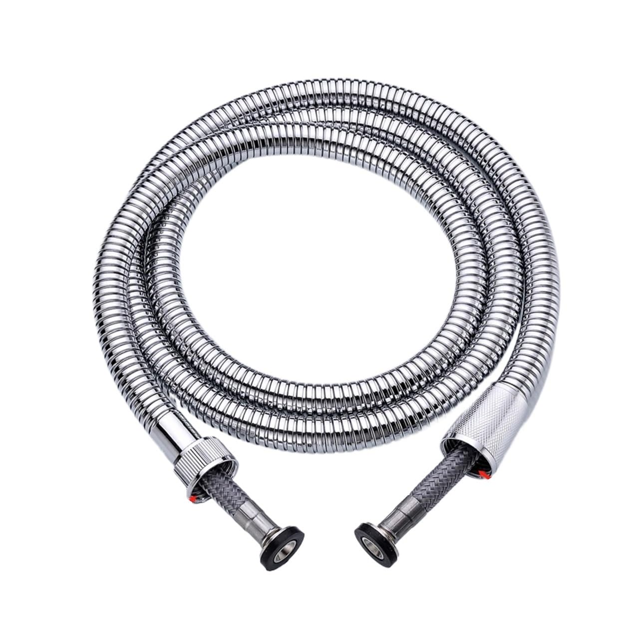 Tubing & Hoses Replacement Shower Hose, PVC Silver 1.5-2.0M(Silver,1.5M)