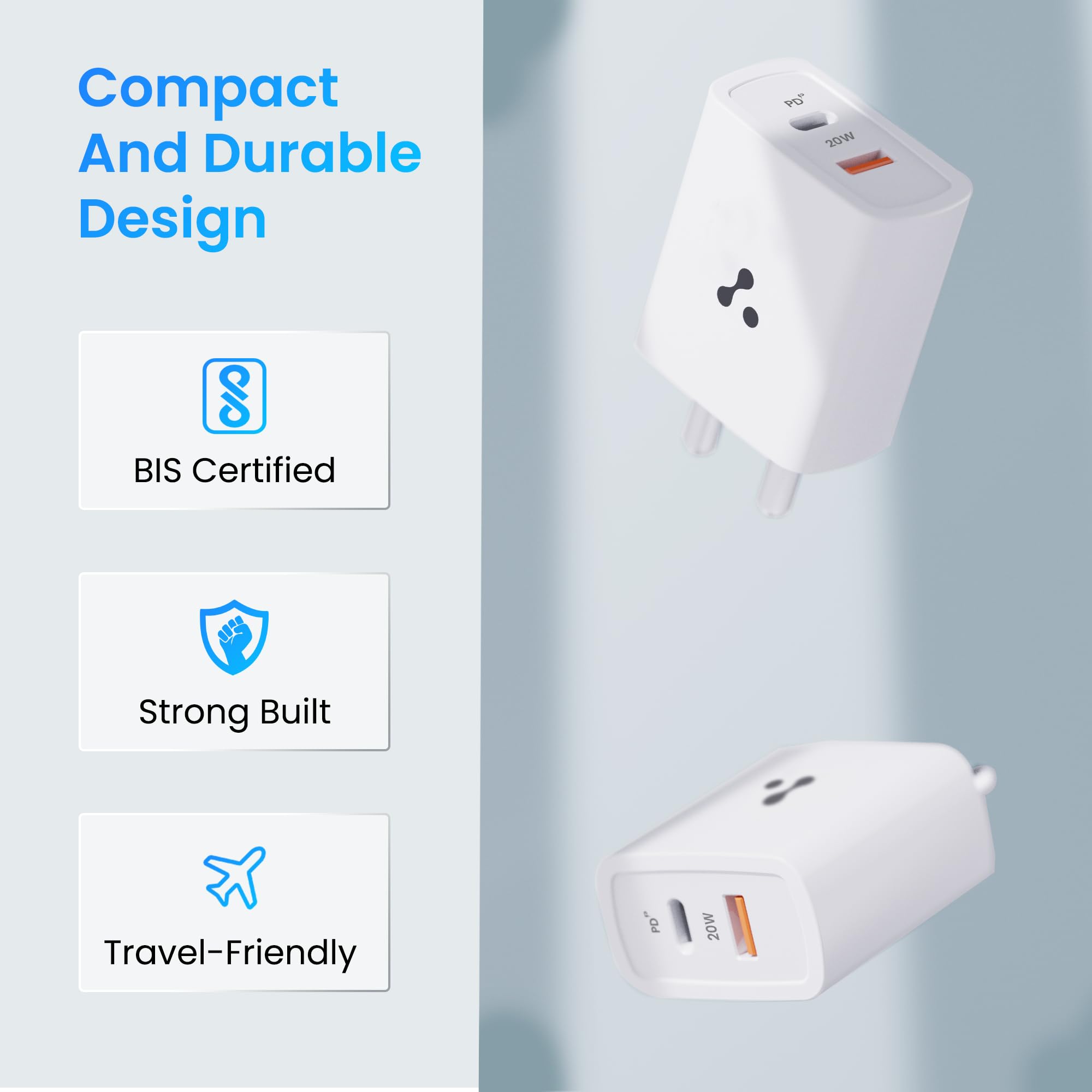 Ambrane RAAP H11 Charger - 20W Fast Charging -7