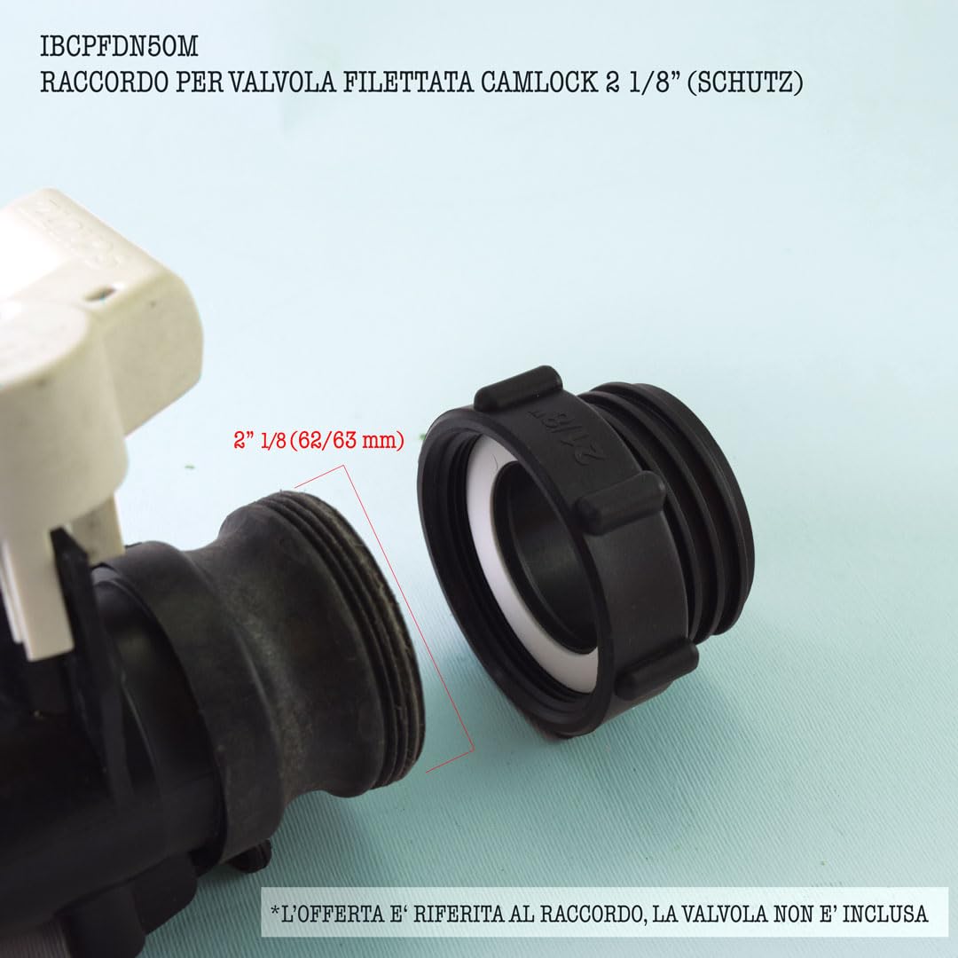 Adattatore serbatoio IBC 2 beccuccio di scarico di estensione tubo