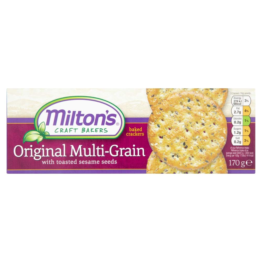 Milton's Original Multi-Grain Baked Crackers with Toasted Sesame Seeds, 170g