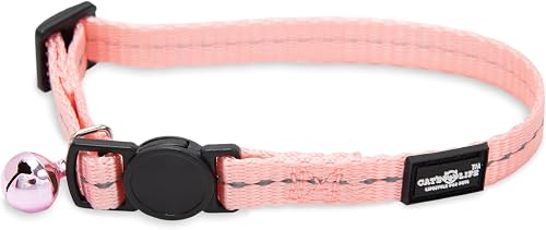 Dog's Life Reflective Supersoft Webbing Cat Collar, 06 Pink