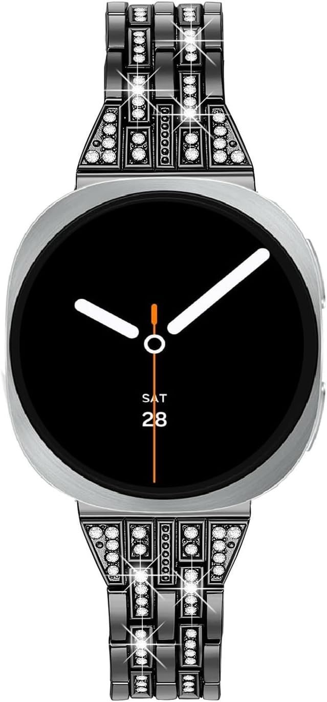 Bling Women Slim Band Compatible with Samsung Galaxy Watch 8 40mm 44mm/Watch8 Classic 46mm Dressy Wristbands - Image 2