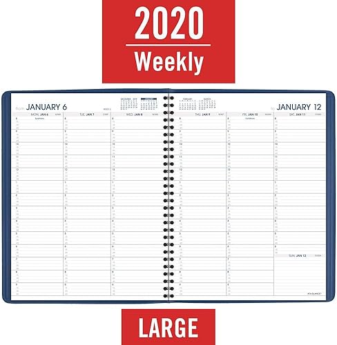 Miniatura 2 de at-A-Glance 2020 - Agenda semanallibro de citas, 8-12" x 11", grande, rojo (7094013)