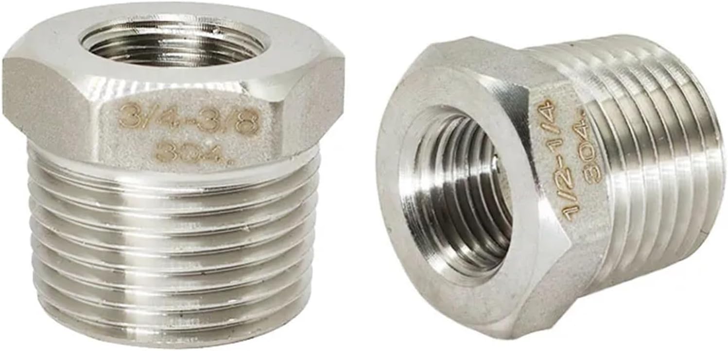 Reducer Bushing Male*Female 1/8 1/4 1/2 3/4 1 Inch DN8 DN10 DN15 DN20 5Pcs(DN6 to DN8)