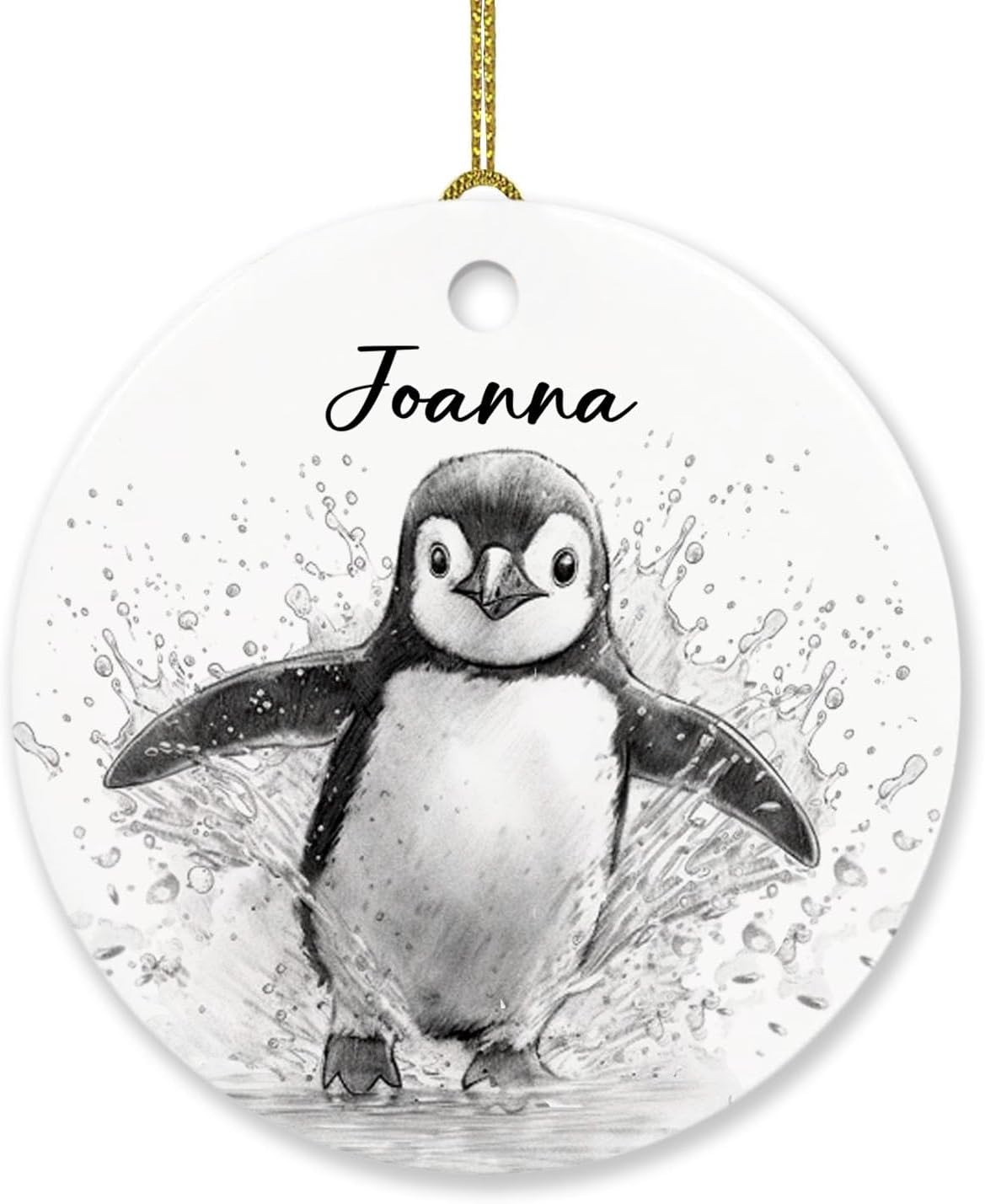 Personalized Penguin Ornament Gifts for Men Women, Pencil