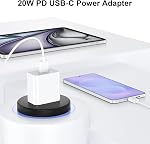 USB C Charger Block, 20W Fast Charging Wall Charger Block USB-C Power Adapter for iPhone 17/16/15/14/13/12 Pro Max,for iPad Air/Galaxy/Pixel (White)