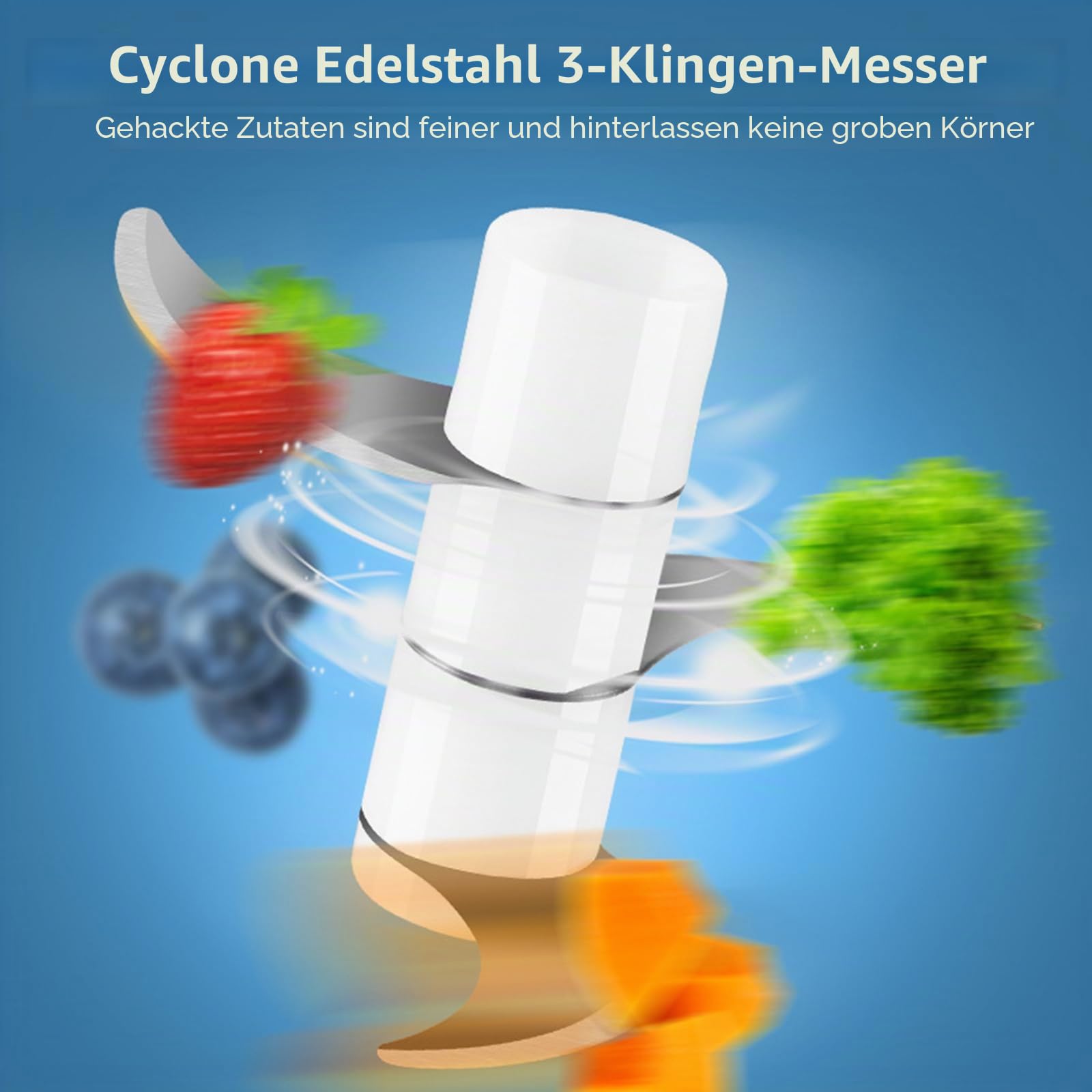 Zwiebel Zerkleinerer Elektrisch, 250ml Mini Zwiebelschneider Elektrisch Knoblauchschneider mit 3 Edelstahl Klingen, USB Wiederaufladbarer Multizerkleinerer für Chili Gemüse Nüsse Obst Fleisch