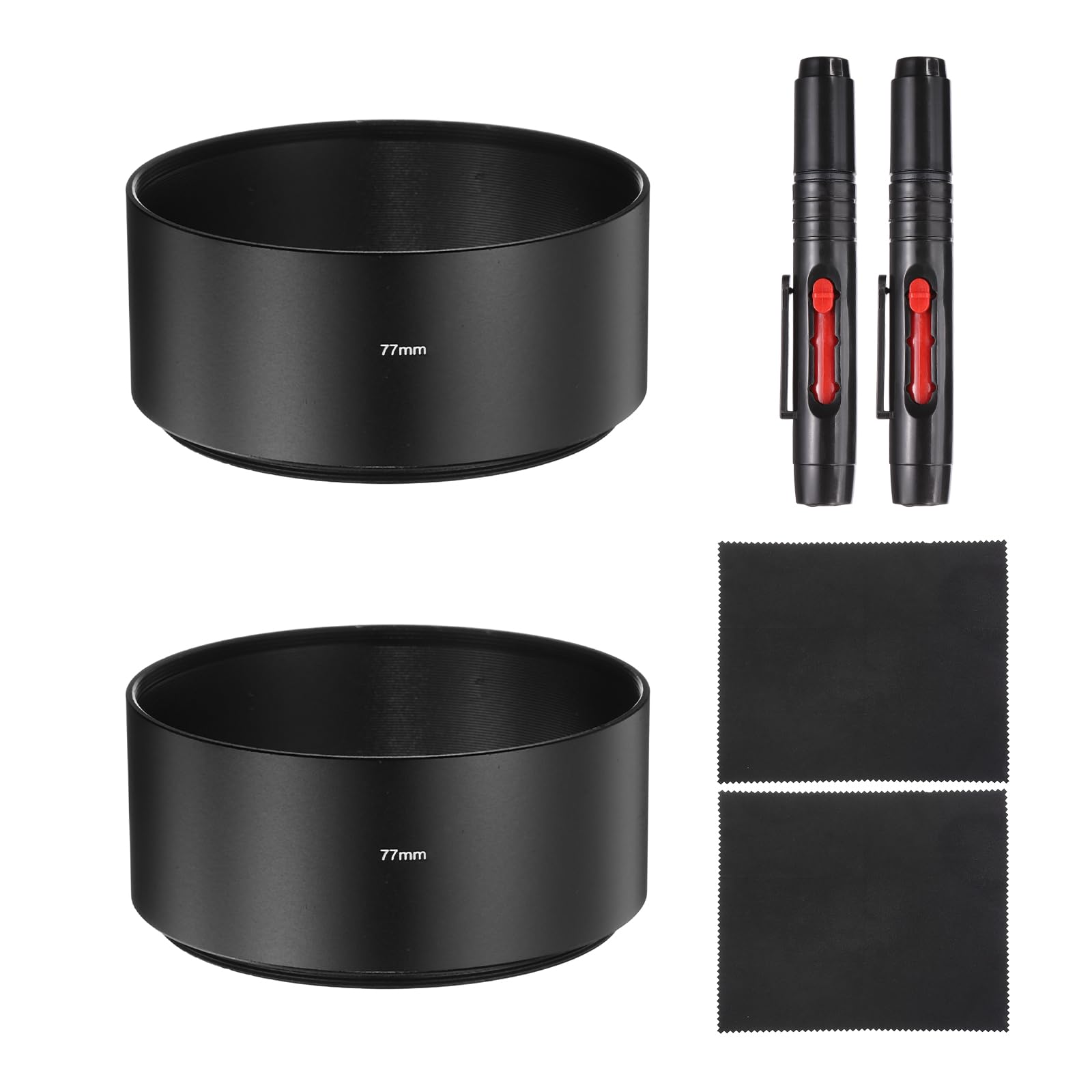 Amazon | PATIKIL レンズフード 2個セット 77mm ロングフォーカス