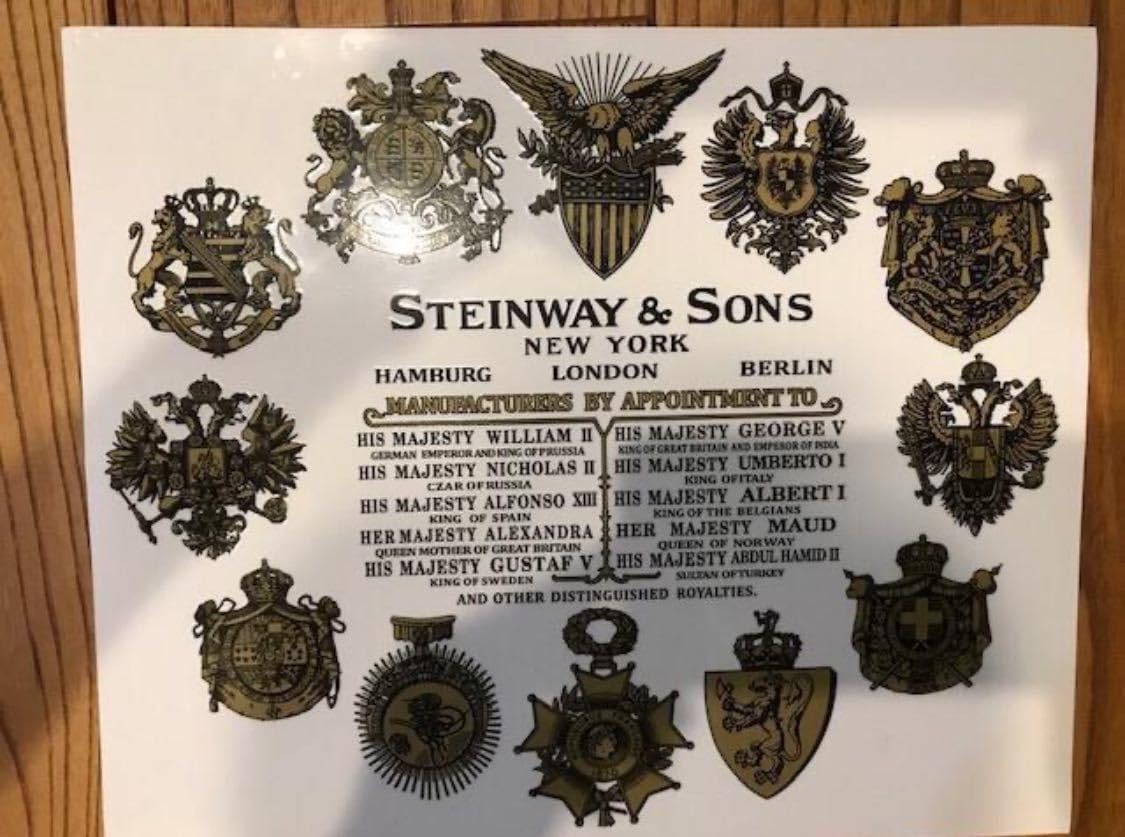 スタインウェイ Steinway デカール ステッカー 2枚 新品 通販