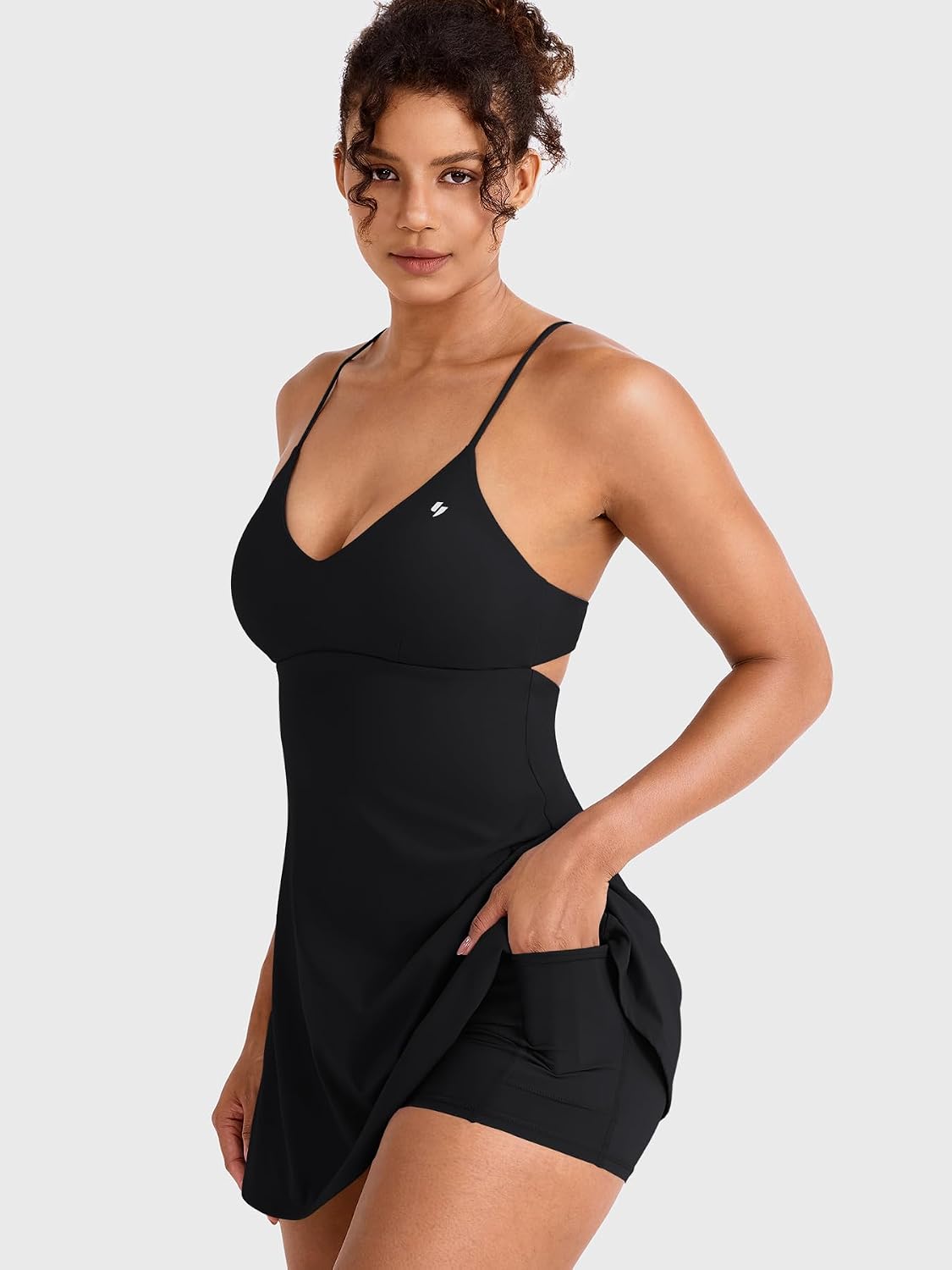 YEOREO CoreFlex Women Tennis Dress Built in Shorts and Bra with Pockets Workout Gym Golf Outfits