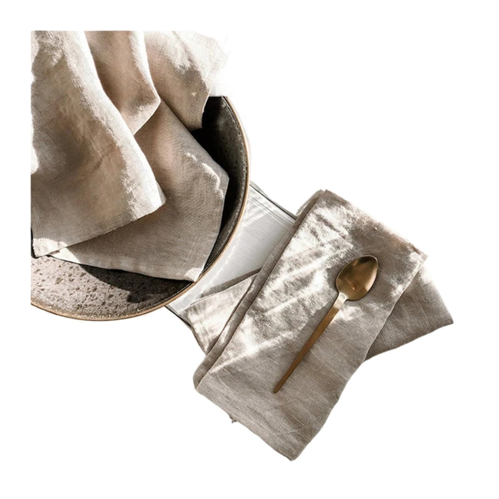 Napkins Linen Napkins Restaurant Wedding Dinner Solid Color Cloth Pure Classical Custom Home Table Napkin(Color01-40X40CM-4pcs)