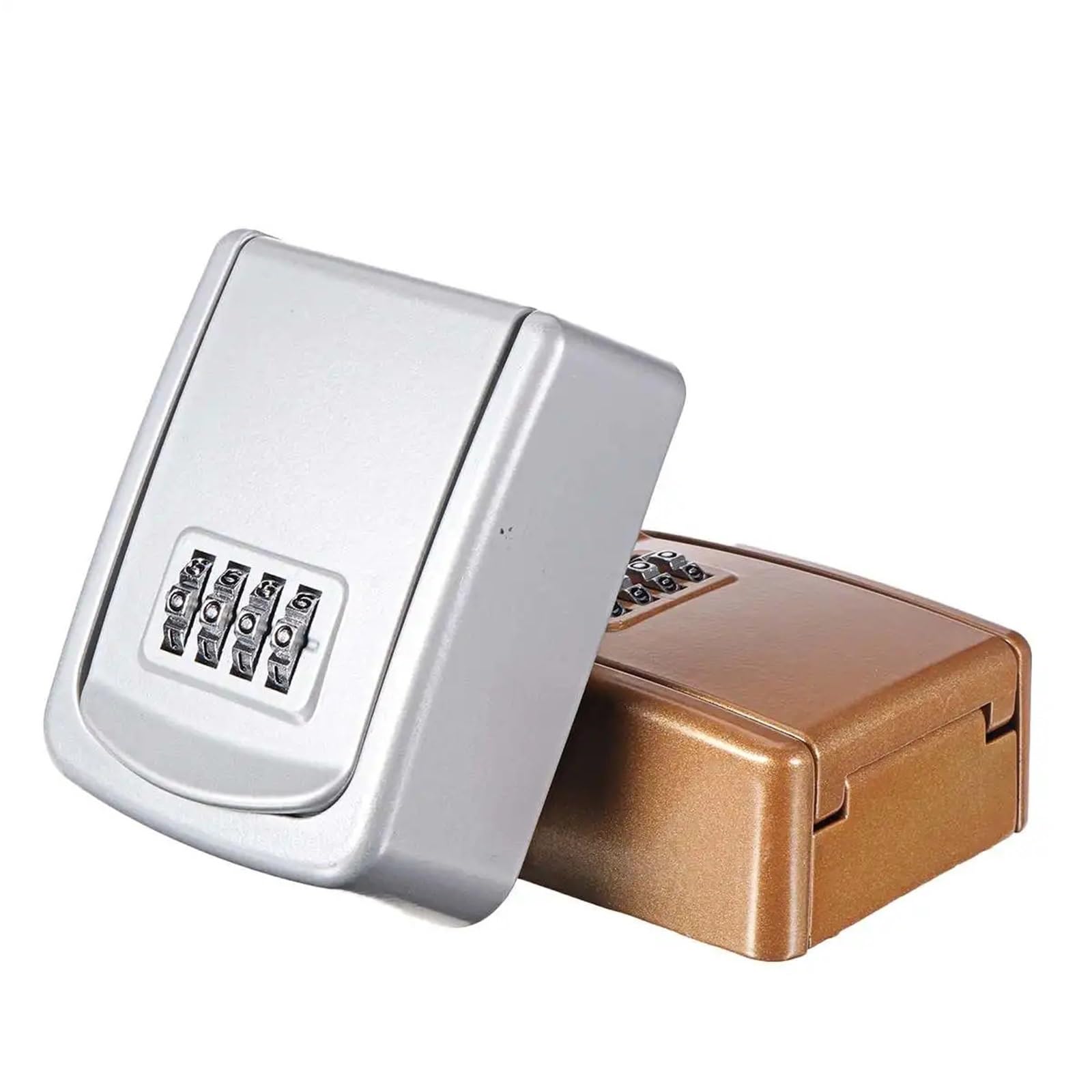 Caja de seguridad impermeable con combinación de 4 dígitos, mini caja fuerte de pared para uso al aire libre, armario de almacenamiento de aleación seguro para llaves y objetos de valor Secret