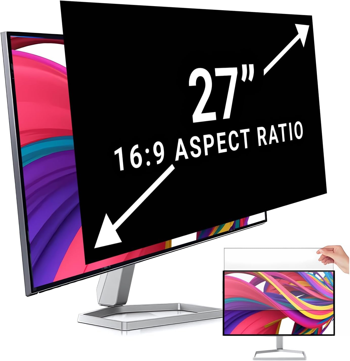 View 1 of ***FACTORY SEALED ***ZCAZY 27 Inch Monitor Privacy Screen Filter