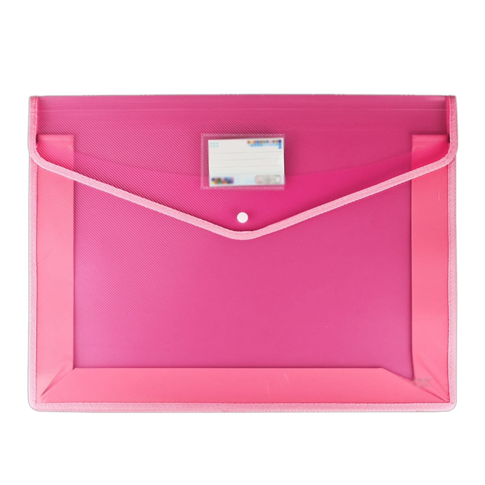 Portafoglio in plastica A4, Cartella da 7 pezzi Borsa for documenti A3 extra large Borsa con bottone a pressione Carta da disegno 8K Borsa for file di dati semplici for pittura(Color:Roze)