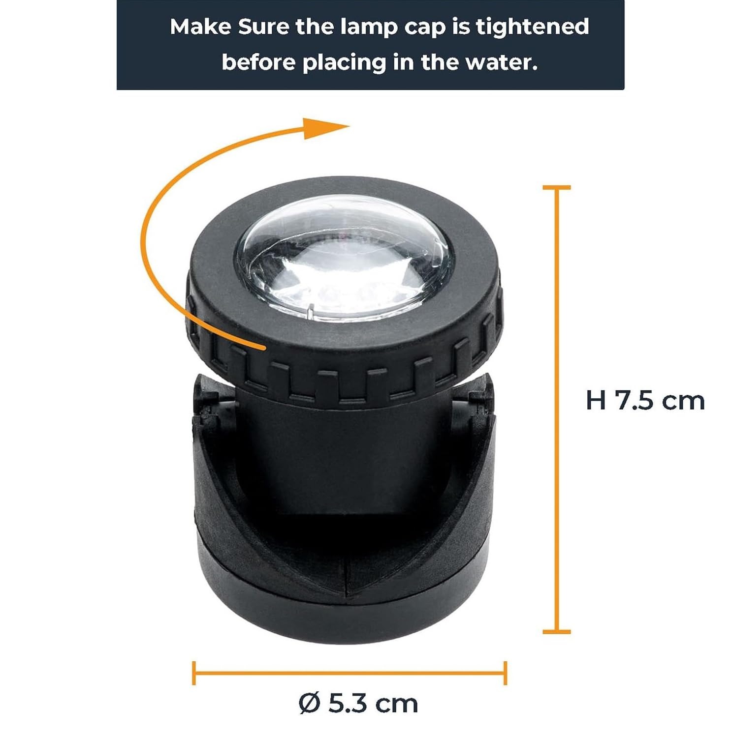 Warmweiße Teichlichter, Unterwasser-Landschaftsstrahler, IP68 Wasserdicht Tauchbrunnen Lichter für Garten Hof Aquarium Teich Brunnen Wasserfall (3 Lichter)