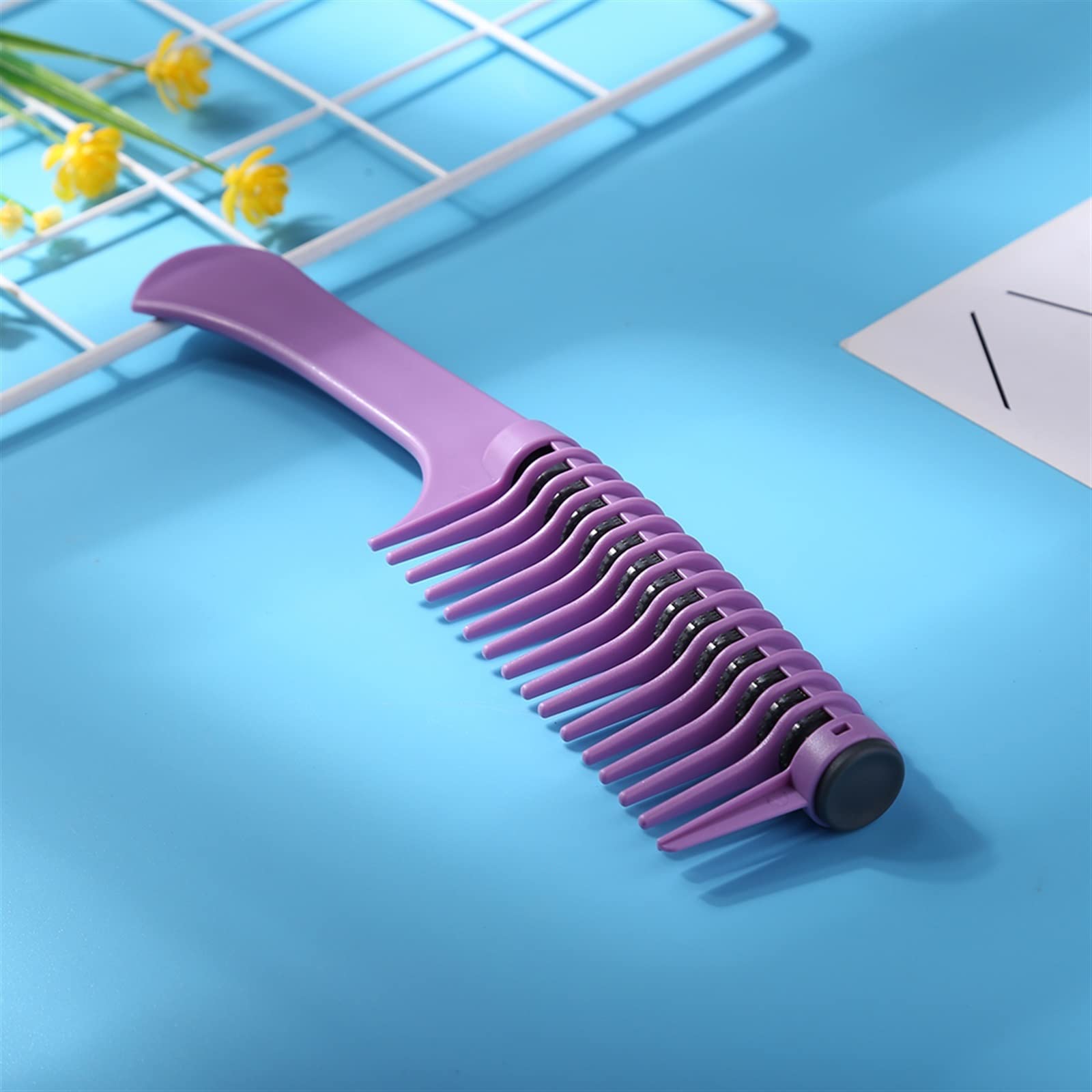 DieffematicSZ Grzebień Styling Hair Curling Comb, Curly Hair, Supple, Non Knotting Plastic