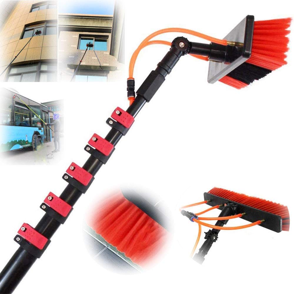 Kit de lavage pour perches d'extension résolvant le nettoyage des vitres des panneaux en hauteur