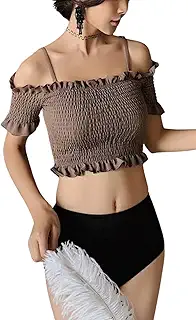 [ＦＡＳＨＩＯＮ　ＦＡＮ] 可愛くて体型カバーもバッチリ バスト盛れる オフショルビキニ 2点セット 水着 レディース 体型カバー ワイヤー入り パッド付き バストアップ ショルダーストラップ付き オフショルダービキニ【 FASHIONFAN® 公式 】