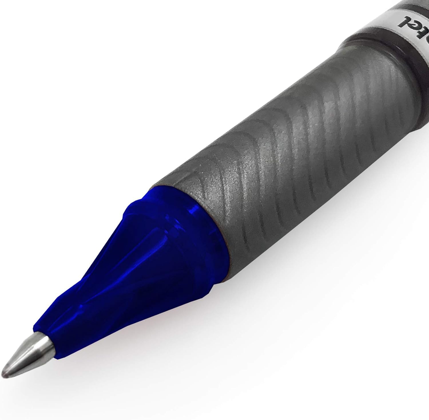 Pentel Energel Plus - Penna Roller In Gel Liquido, Punta In Metallo, 0,7 Mm, Blu BL27-C, Confezione Da 12
