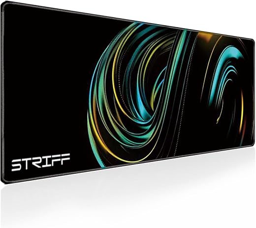 STRIFF Extended Size (800 mm x 300 mm x 3 mm) Gaming Mouse Pad| Stitched Edges| Non-Slip Rubber Base|Computer Laptop|Keyboard Mouse Pad for Office & Home (Universe)