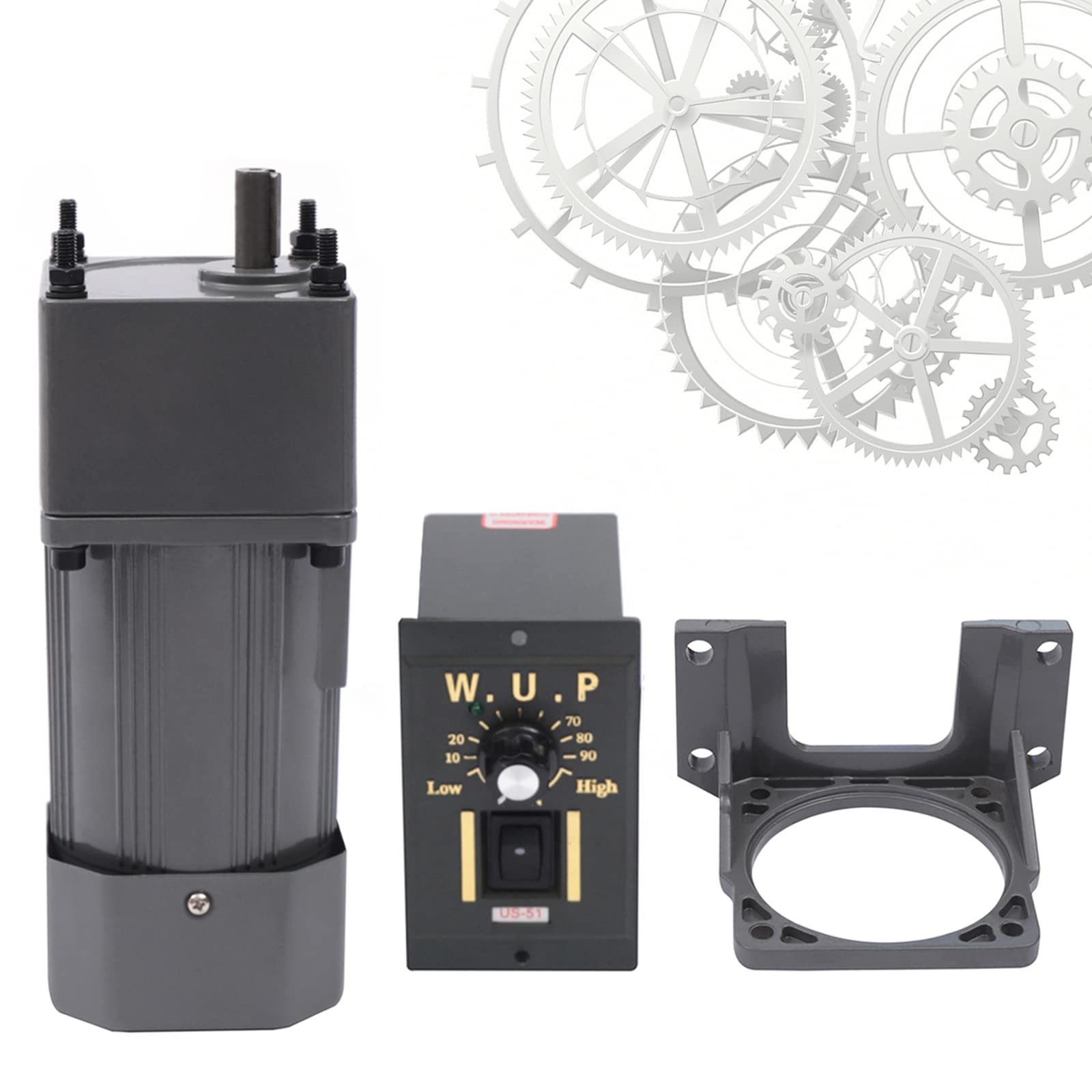 Motore per ingranaggi da 90 W, 220 V, con supporto e trasmissione, 20 K