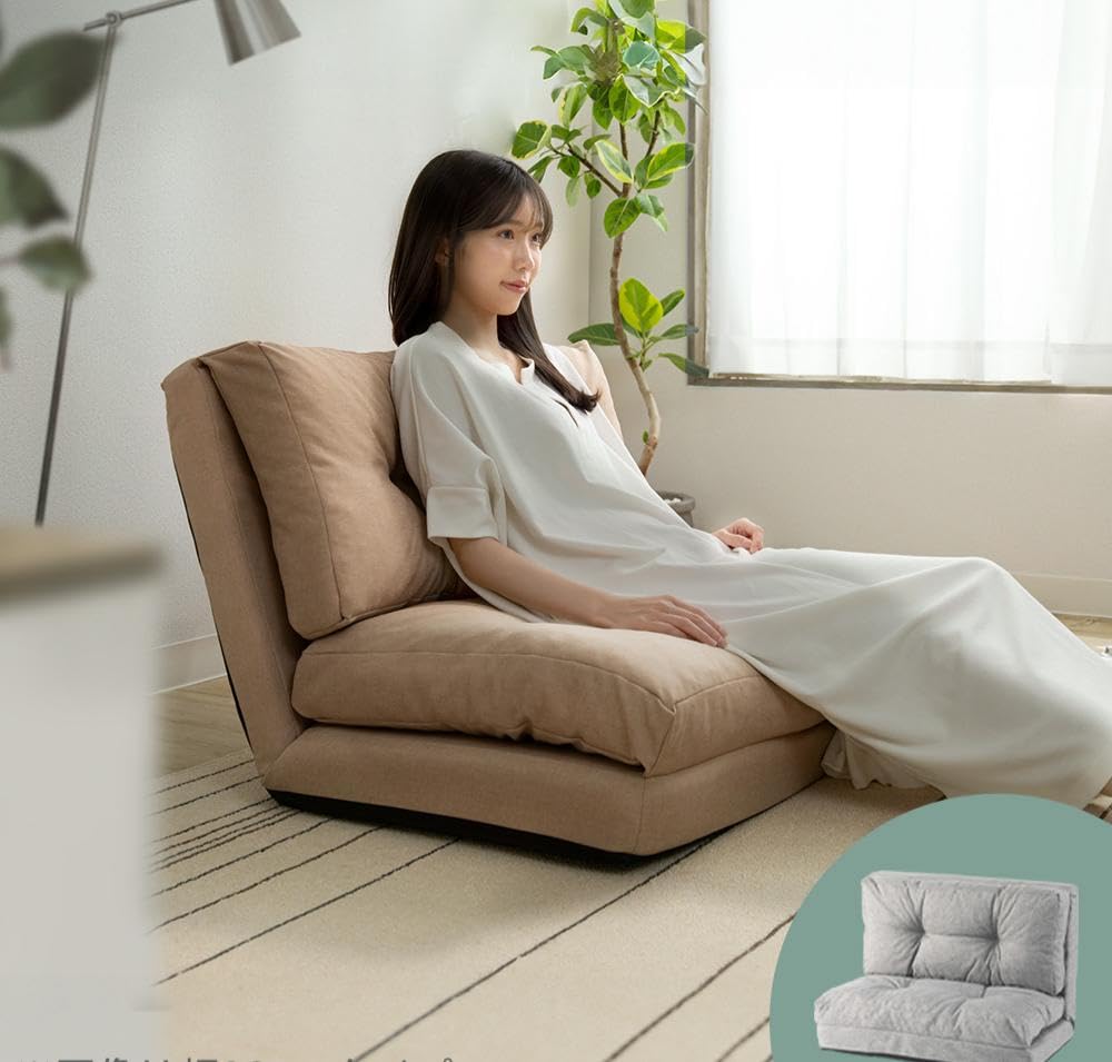 美品 リクライニング 折り畳みソファベッド 幅90cm・2人掛けリクライニングソファーベッド（折りたたみ式／完成品