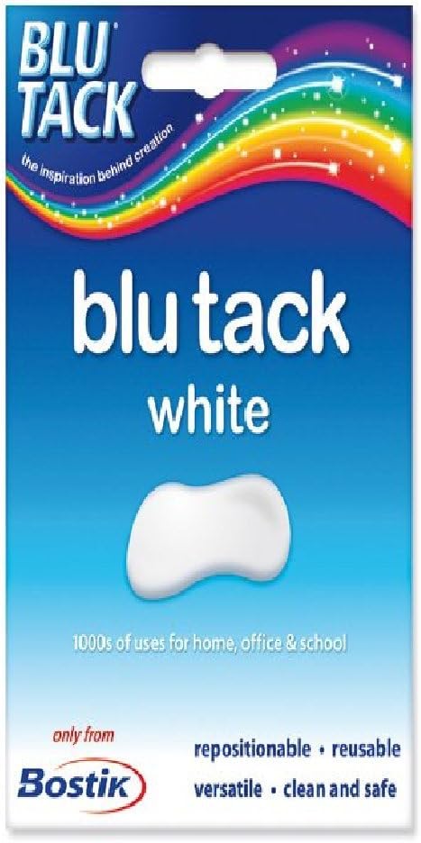 UHU WHITE TACK 33% Extra Reusable Adhesive Sticky Tack Blue Blu