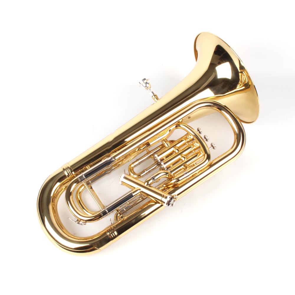 Bb Euphonium 4 - Valvole in ottone dorato, con valigetta