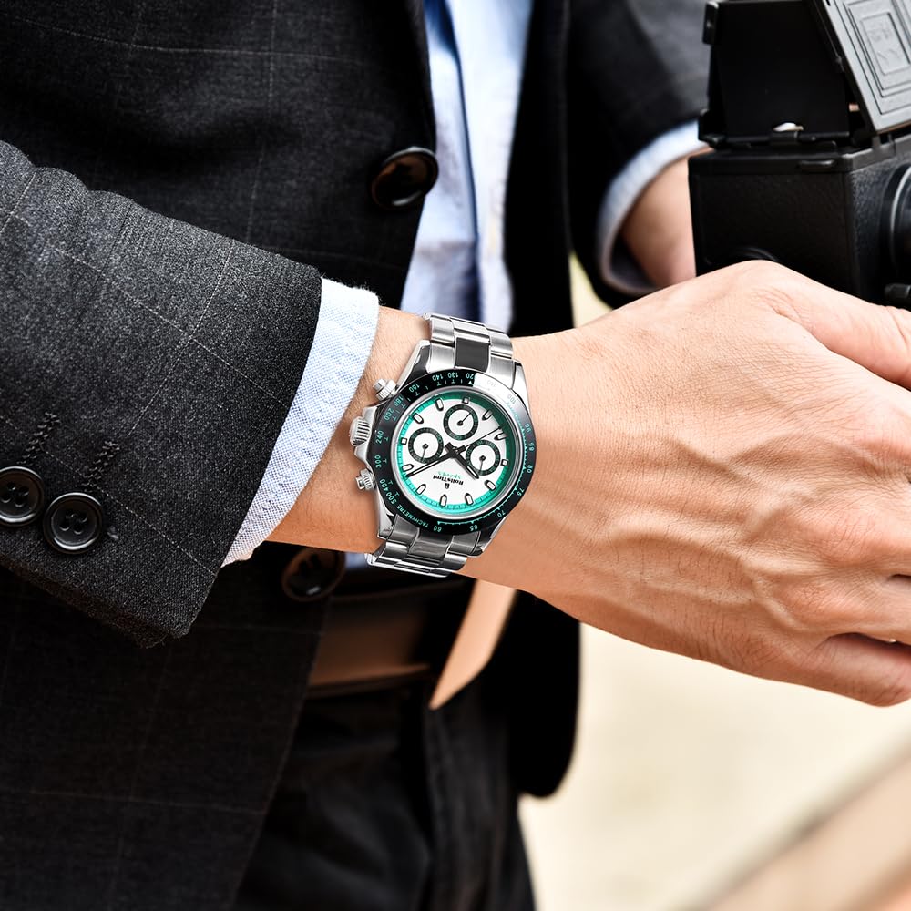 RollsTimi Herrenuhr RT137 Mechanisch Automatisch Edelstahl Leuchtend Wasserdicht Multifunktional Casual Business Uhr Herren Mode Sport Chronograph Saphirglas Uhr