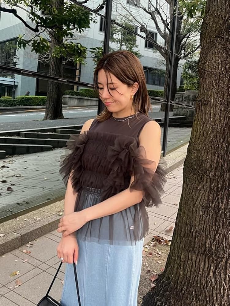 Amazon | [フレイ アイディー] チュールコンビ2WAYトップス