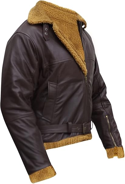 Giacca Da Aviatore Da Uomo In Vera Pelle 100% RAF B3 - Foto 8