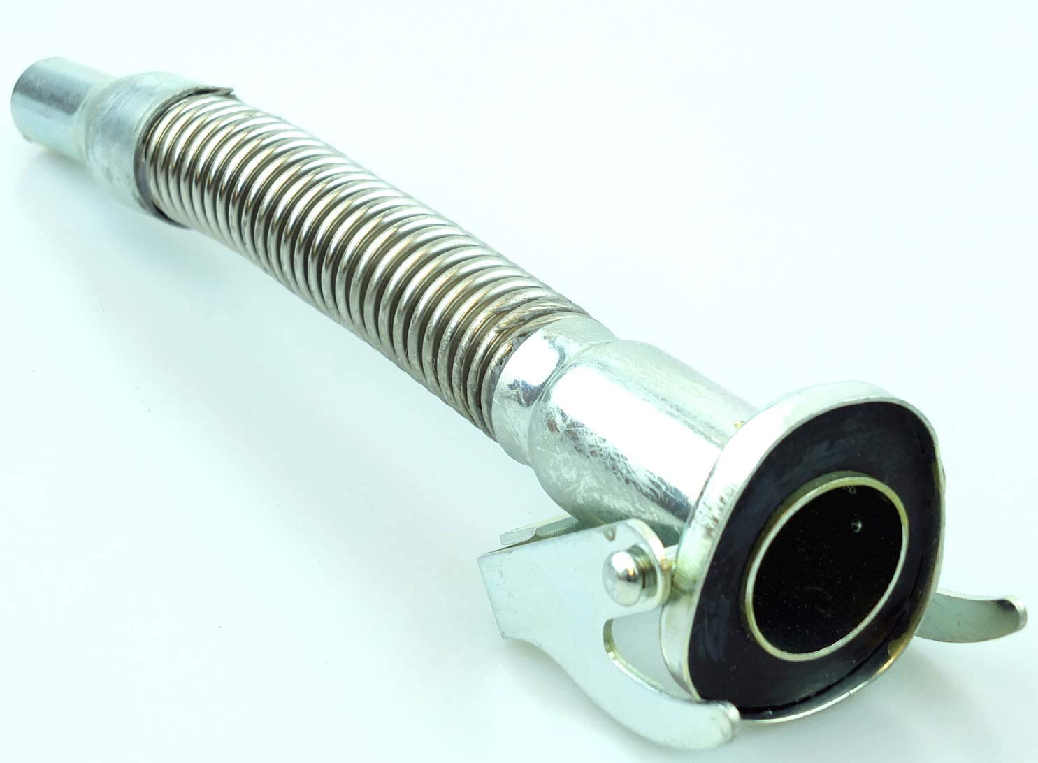 eWorld Direct- Jerry Can Spout Flexible Metal Pouring Funnel for Jerry Cans 5 L / 10 L / 15 L / 20 L | Built-In Mesh Filter | Rubber Gasket Seal to Avoid Leakages - Universal