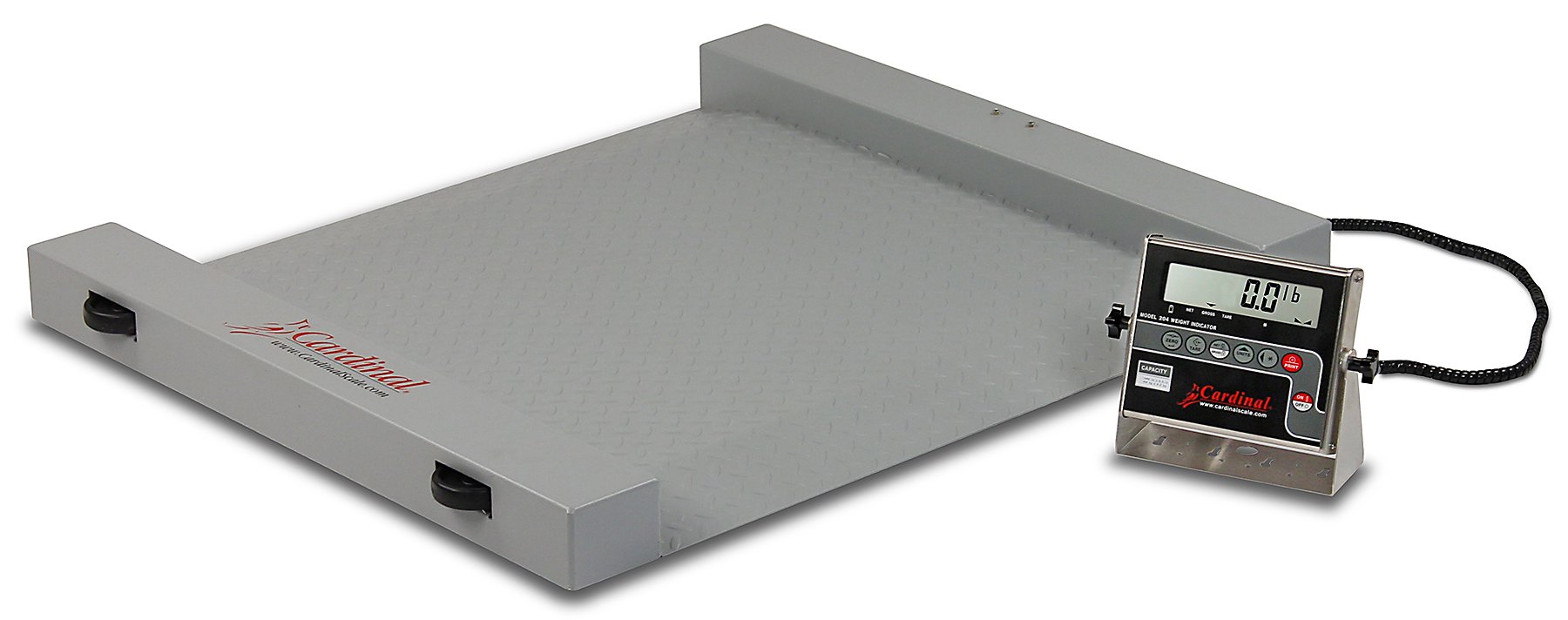 Detecto RW-500 Portable Floor Scale Electronic 500 lb Capacity 204 Indicator 40 5 X 32 5
