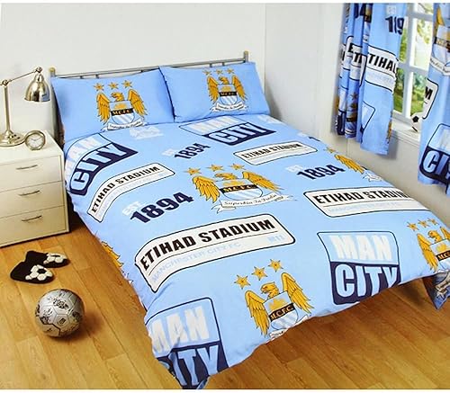 Manchester City Patch - Juego de edredón doble