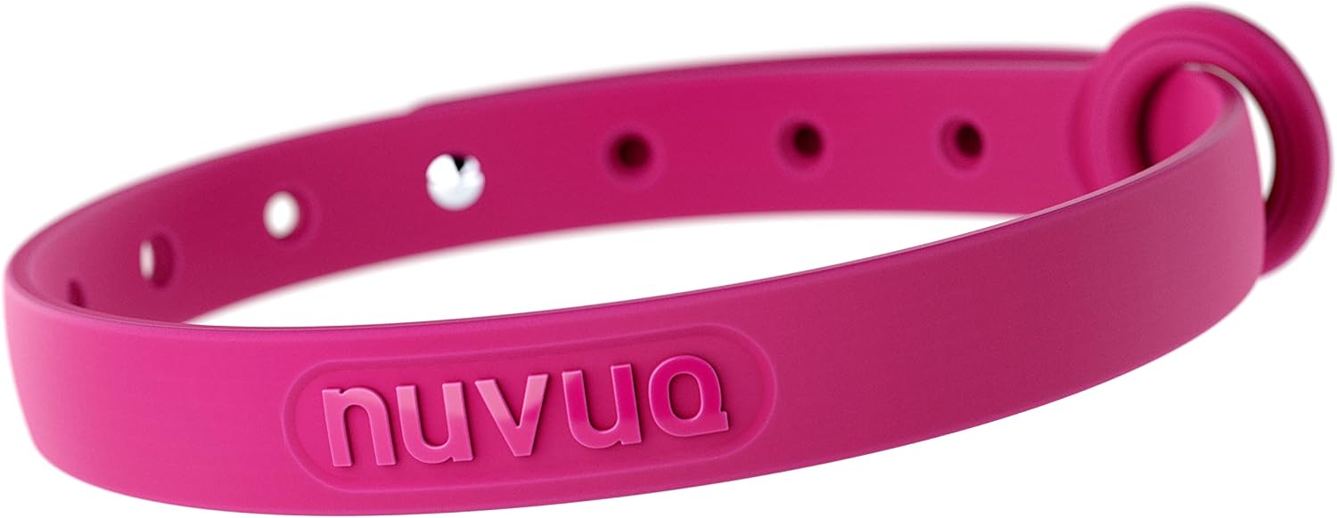 Nuvuq Comfortable, Soft and Light Cat Collar with Breakaway Snap Button (Raspberry Pink)