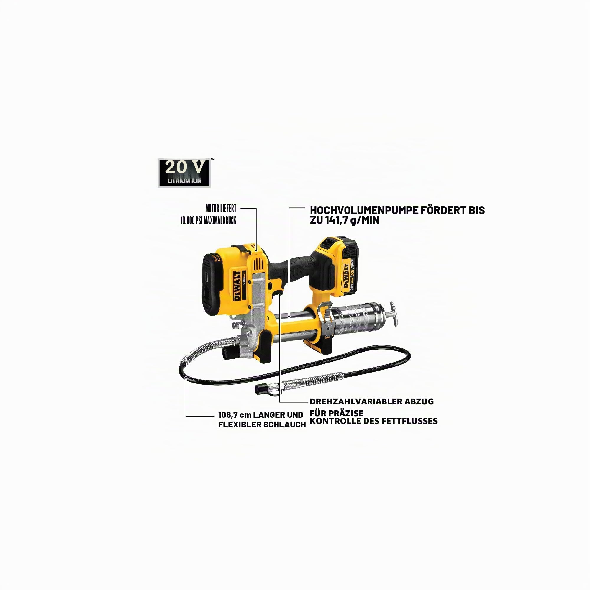 Dewalt dcgg571b 20-volt Max Lithium-Ionen Werkzeug nur Fettpresse